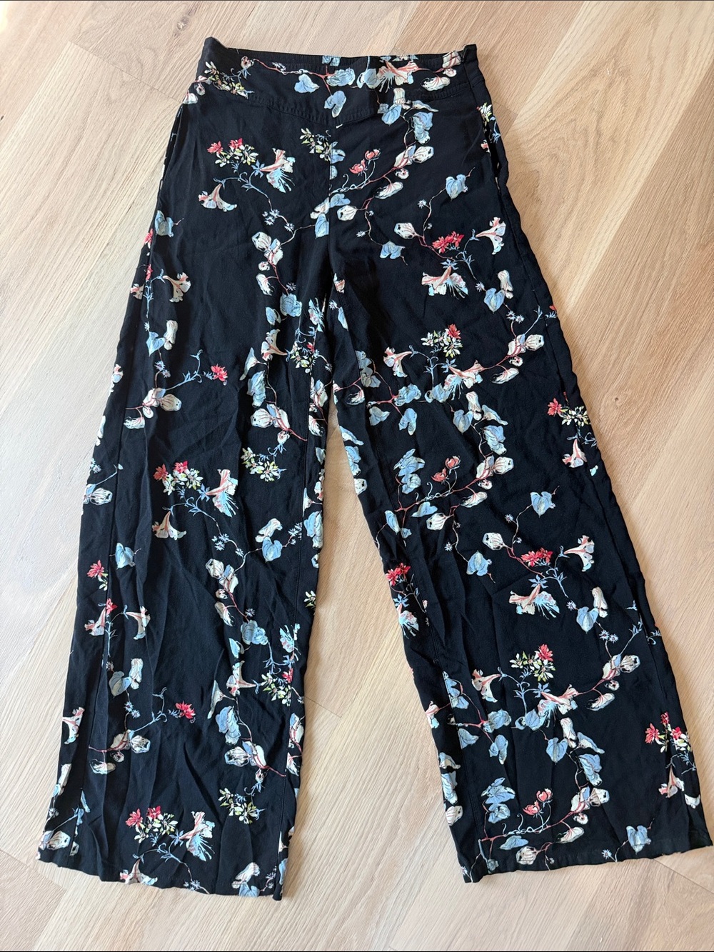Free People Floral Wide-Leg Pants